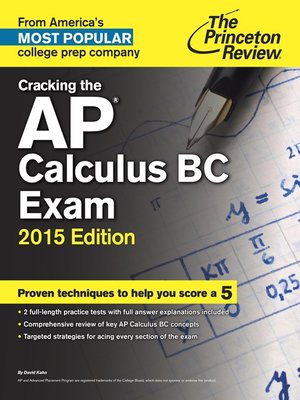 cover image of Cracking the AP Calculus BC Exam, 2015 Edition